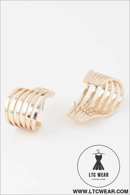 Open Cage Hoop Earrings