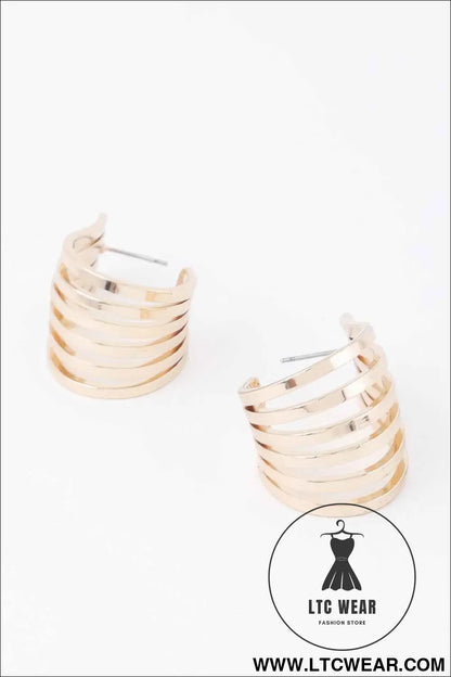 Open Cage Hoop Earrings