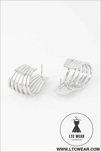 Open Cage Hoop Earrings