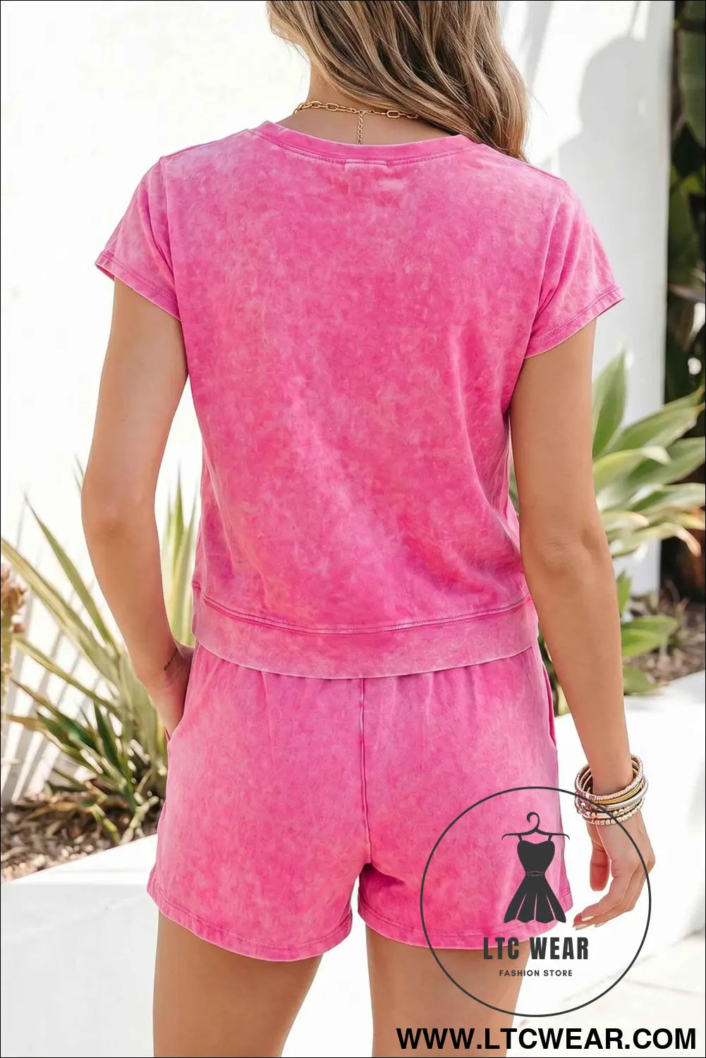 Orchid Bouquet Mineral Wash Cotton Short Set