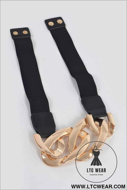 Oversized Chain Elastic Belt for Effortless Style and Ultimate Comfort