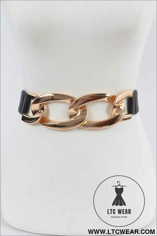 Oversized Chain Elastic Belt for Effortless Style and Ultimate Comfort