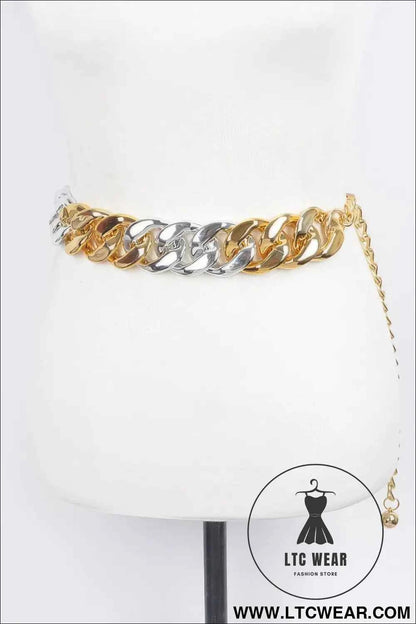 Oversized Chain Belt for Statement Style and Versatility