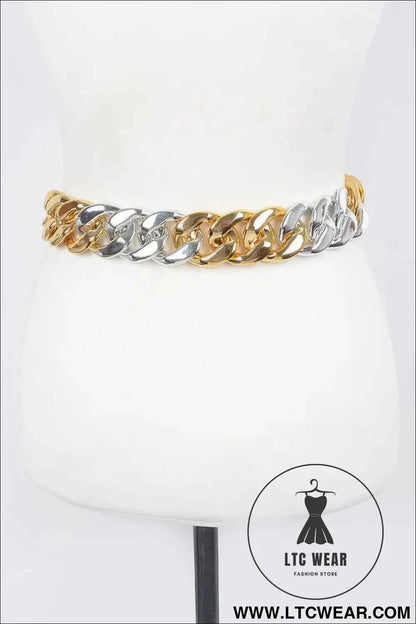 Oversized Chain Belt for Statement Style and Versatility