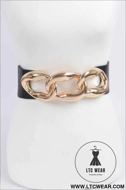 Oversized Chain Plus Size Elastic Belt