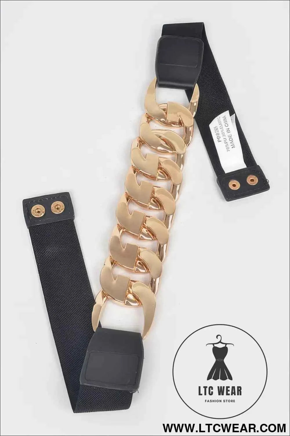 Oversized Chain Belt - Trendy Stretch Accessory for Effortless Style