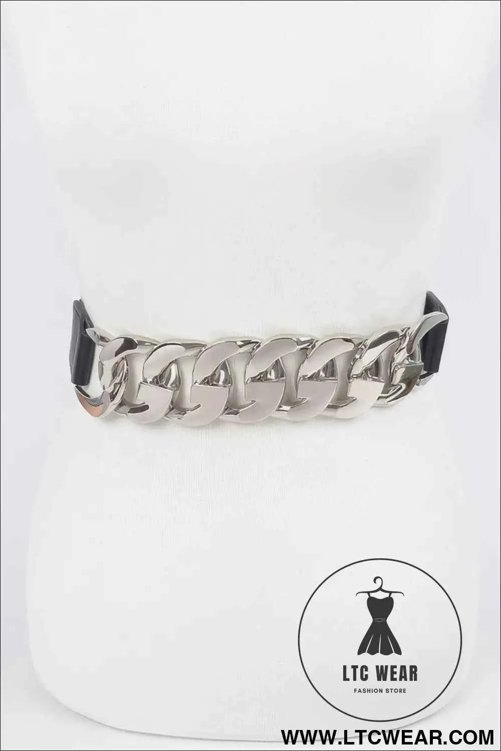Oversized Chain Belt - Trendy Stretch Accessory for Effortless Style