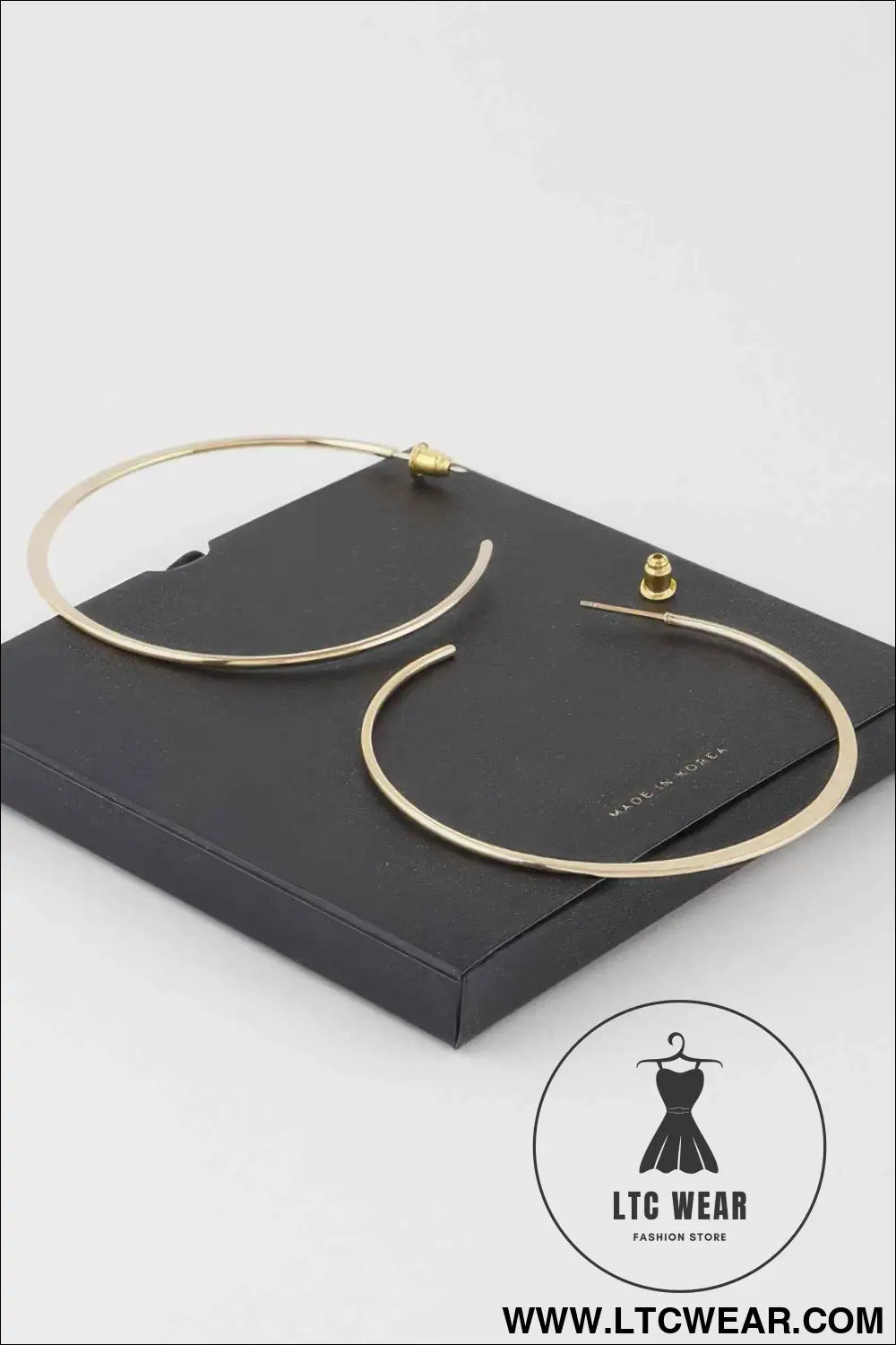 Oversized Flat Metal Hoop Earrings