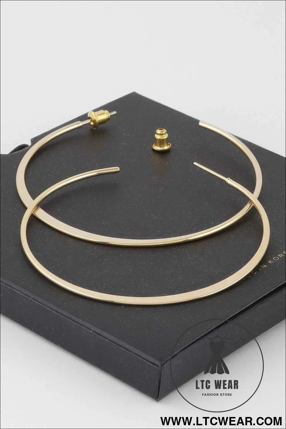 Oversized Flat Metal Hoop Earrings