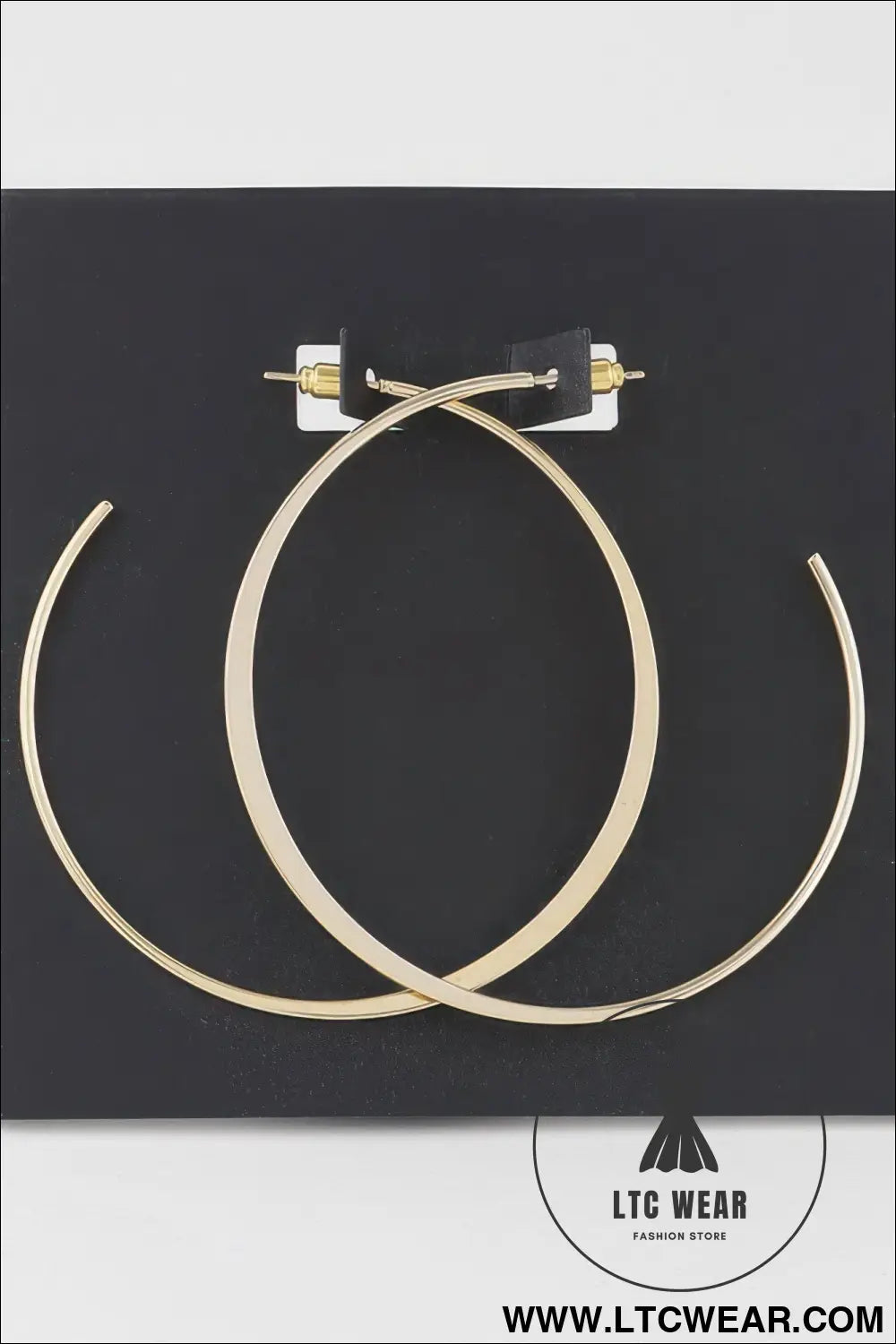 Oversized Flat Metal Hoop Earrings
