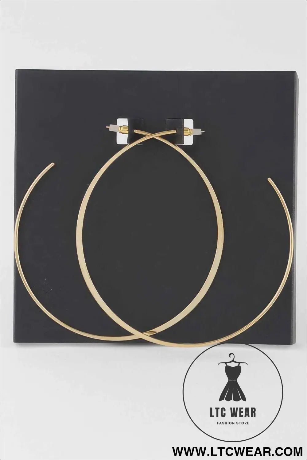 Oversized Metal Dipped Hoop Earrings