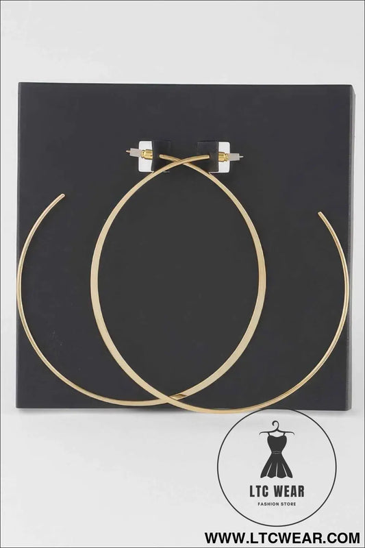 Oversized Metal Dipped Hoop Earrings