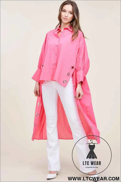 Oversized Shirt With Long Back