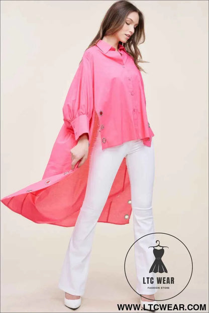 Oversized Shirt With Long Back