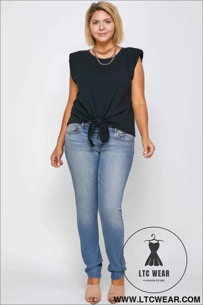 Padded Shoulder Top