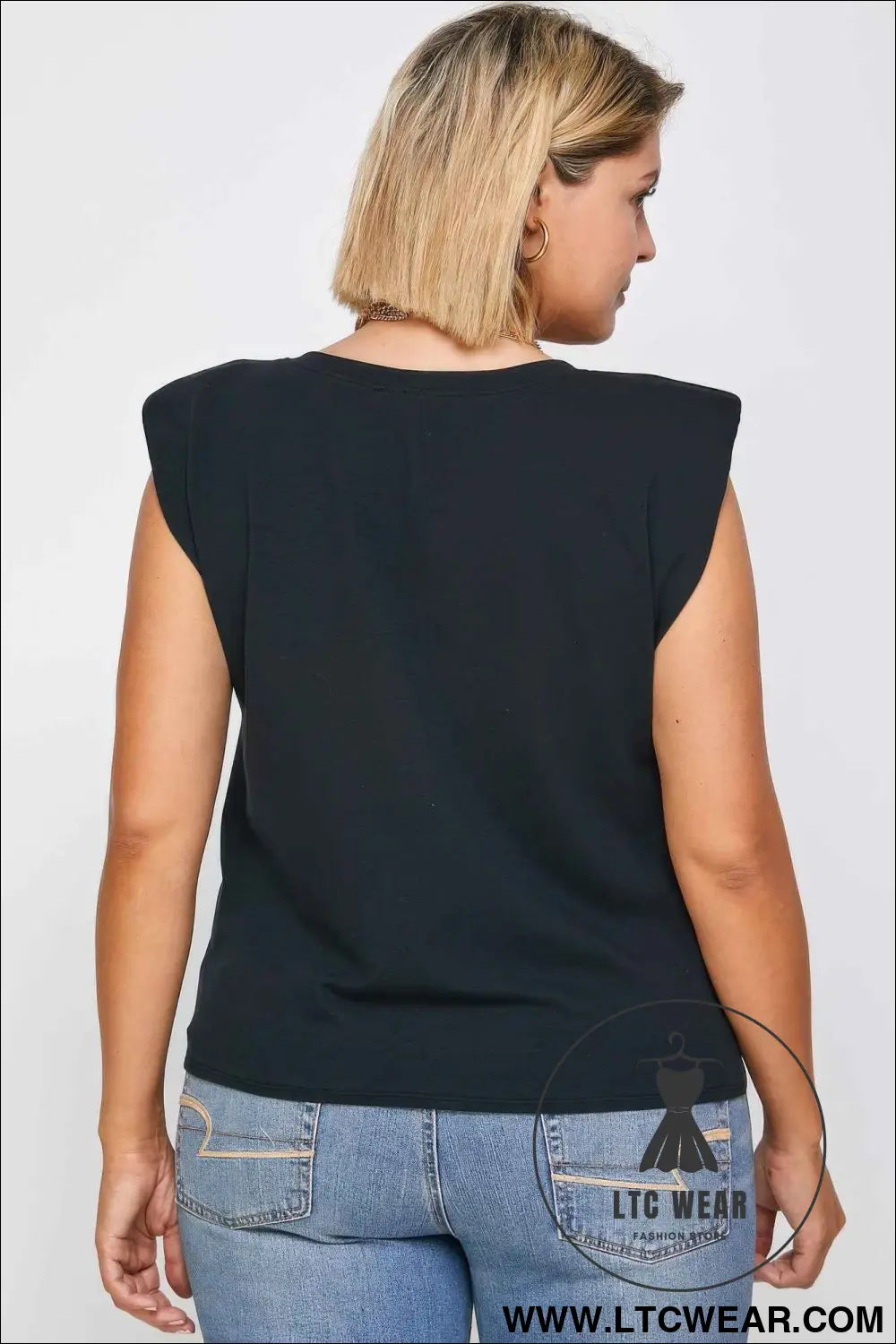 Padded Shoulder Top