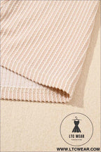 Parchment Puff Sleeve Ribbed Knit Mini Dress