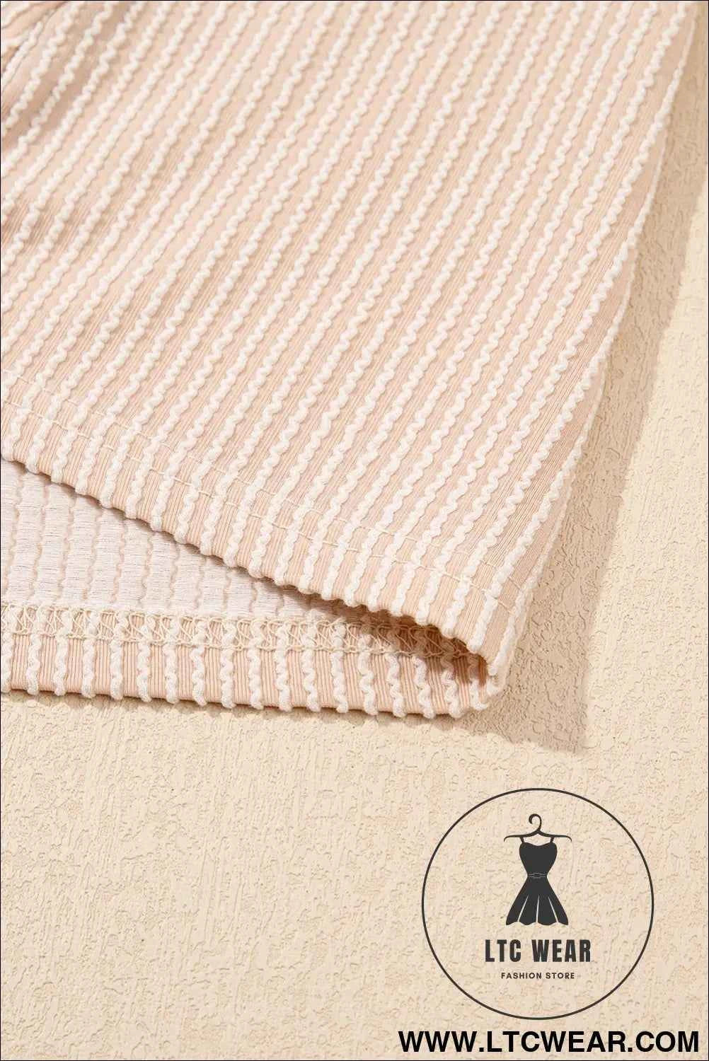 Parchment Puff Sleeve Ribbed Knit Mini Dress