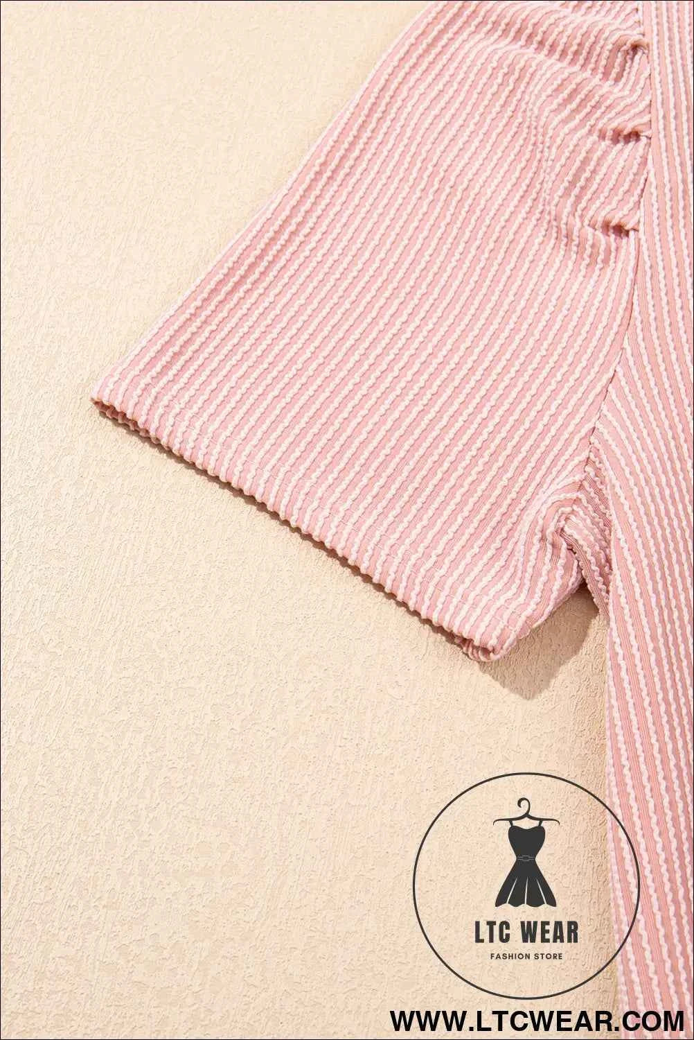 Parchment Puff Sleeve Ribbed Knit Mini Dress