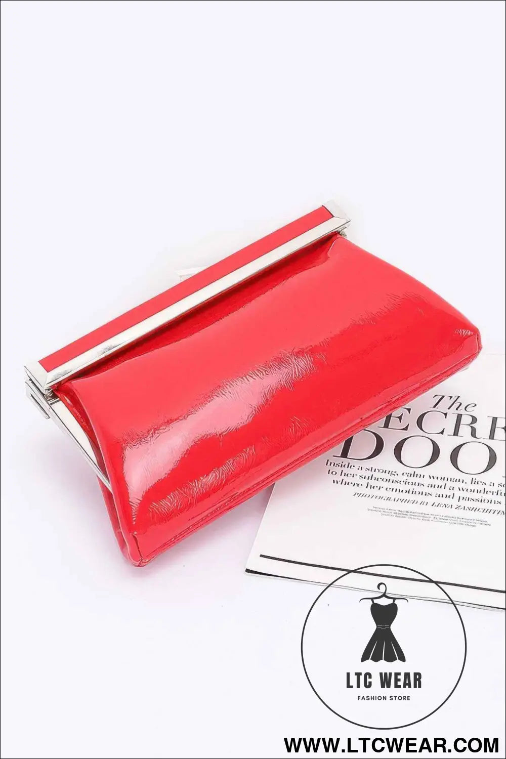 Patent Leather Frame Clutch Bag