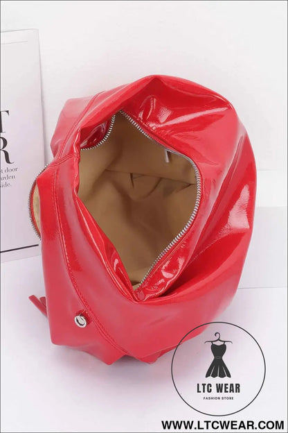 Patent Leather Hobo Bag