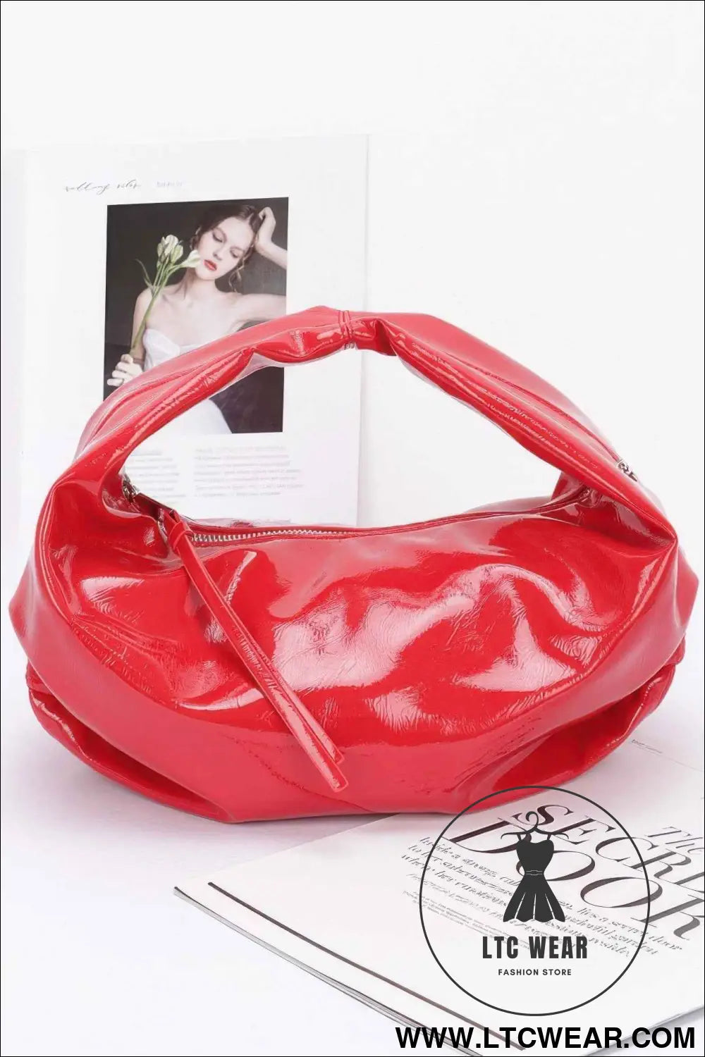 Patent Leather Hobo Bag