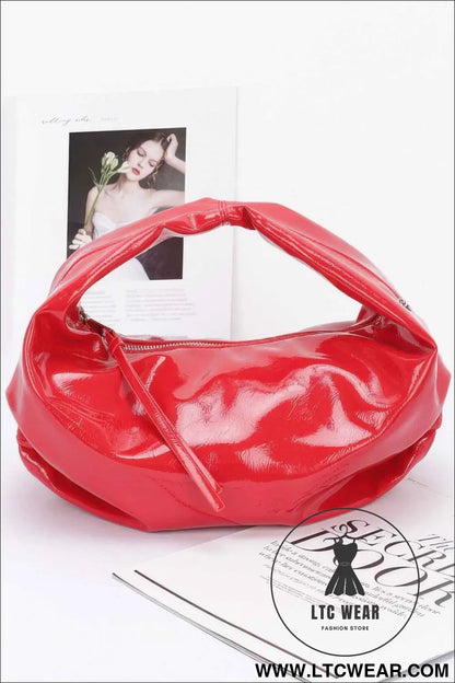 Patent Leather Hobo Bag