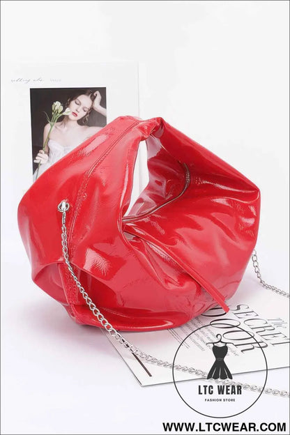 Patent Leather Hobo Bag