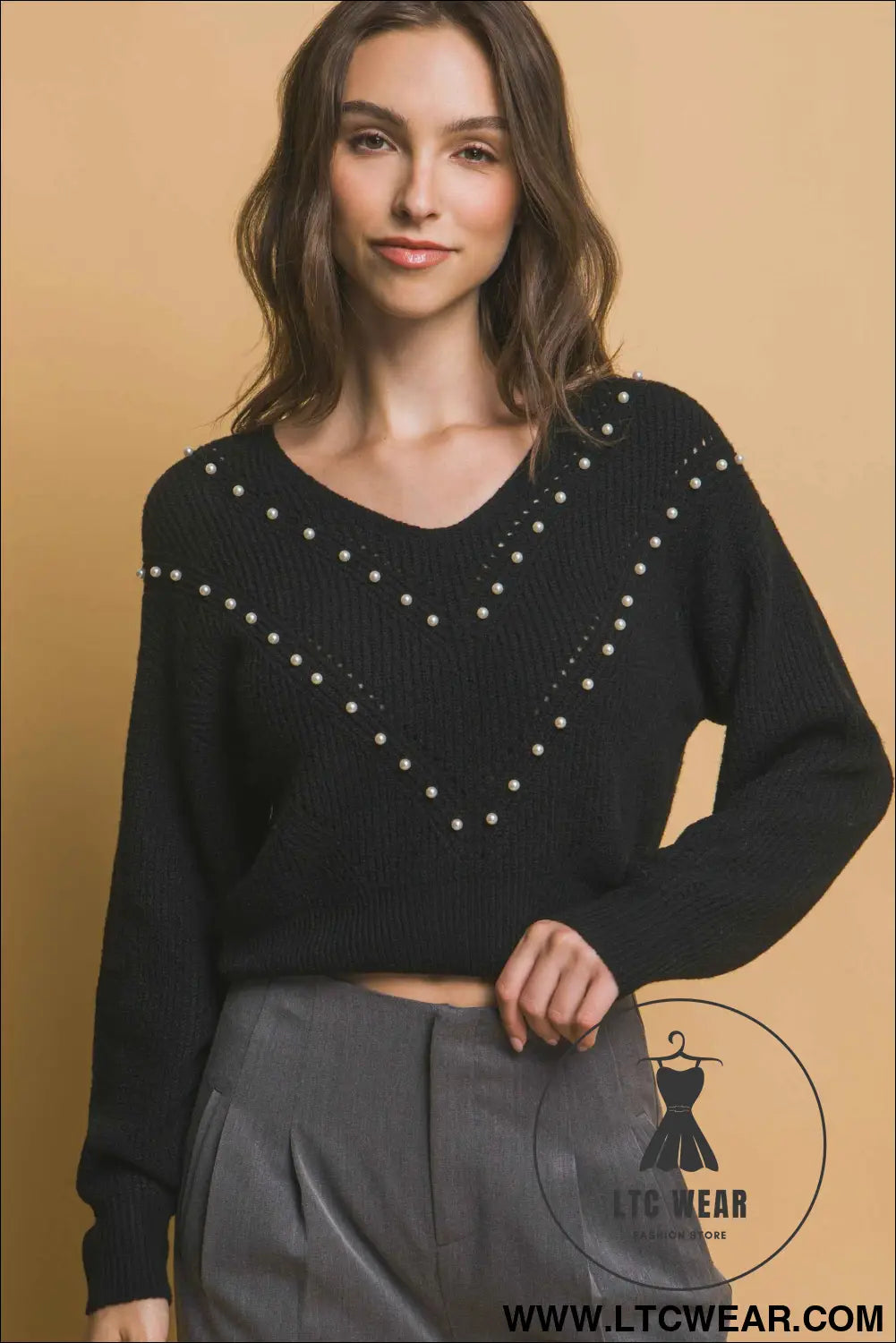 Pearl details sweater
