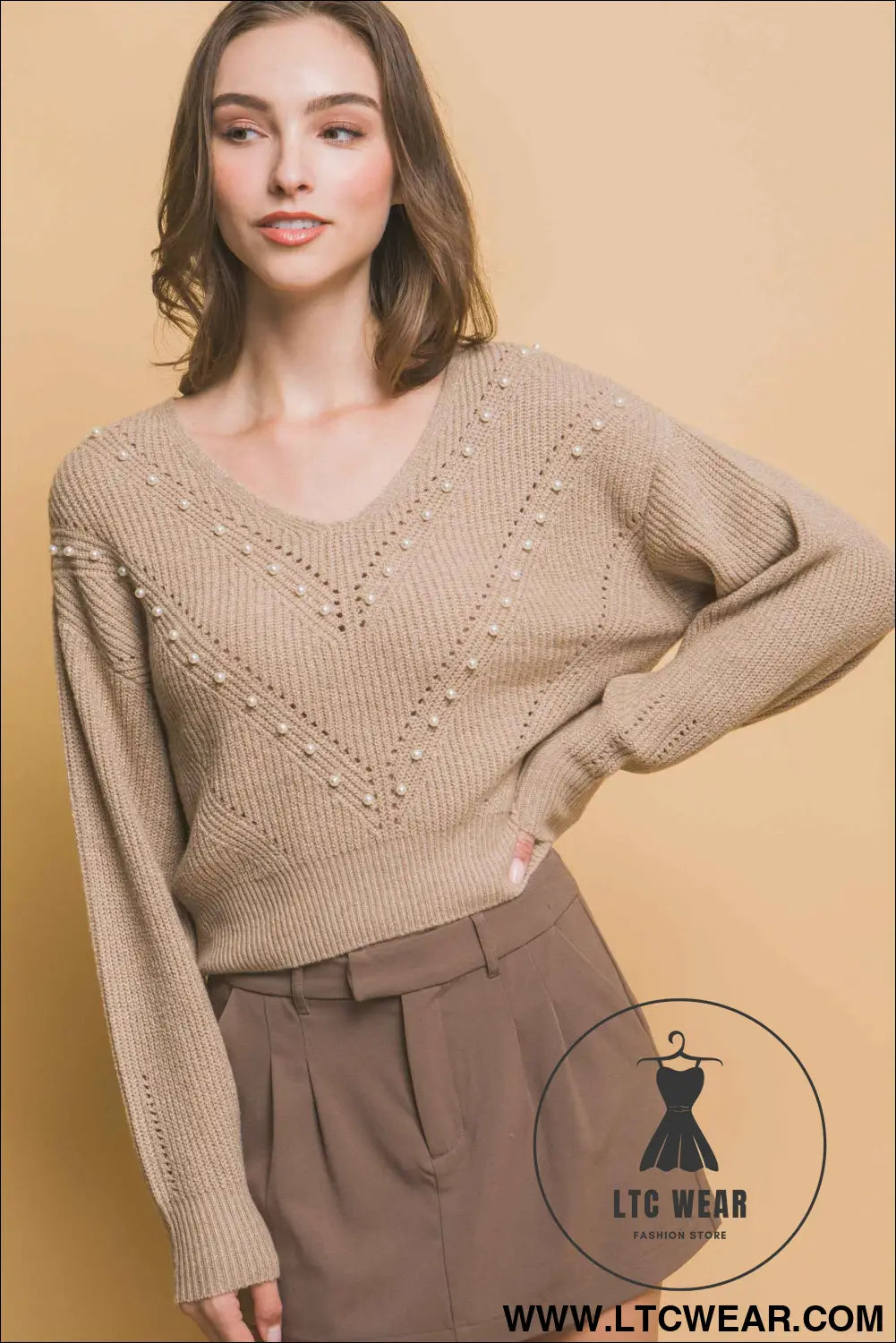 Pearl details sweater