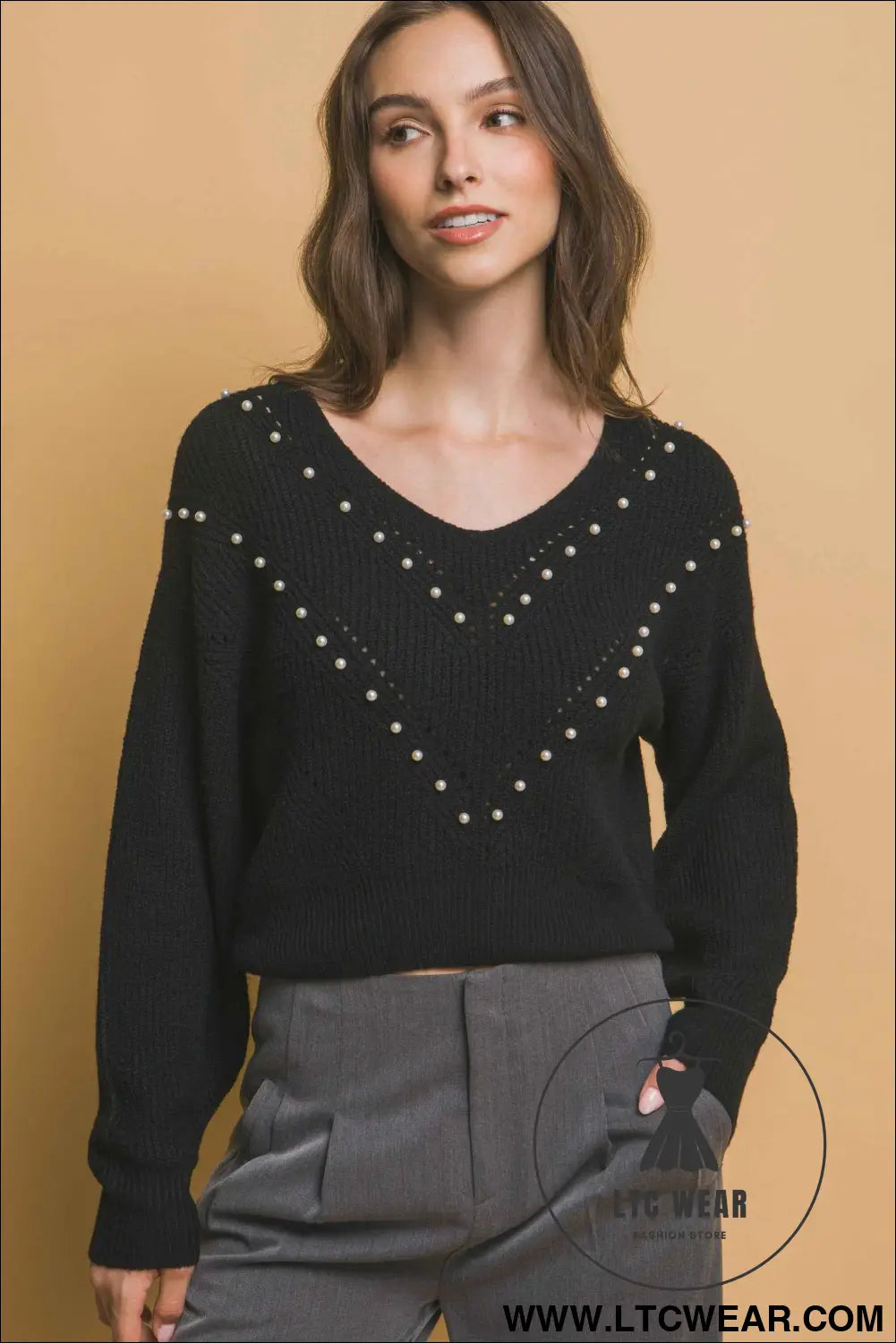 Pearl details sweater