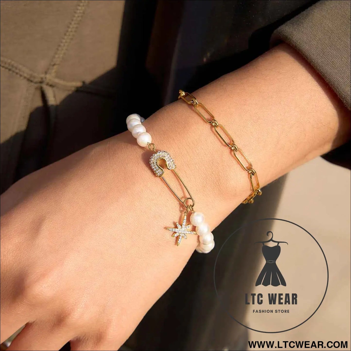 Pearl Star Stainless Steel Bracelet Collection
