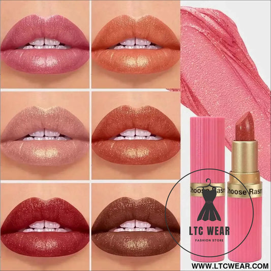 Pearlescent Pink Velvet Lipstick: Long-Lasting & Waterproof