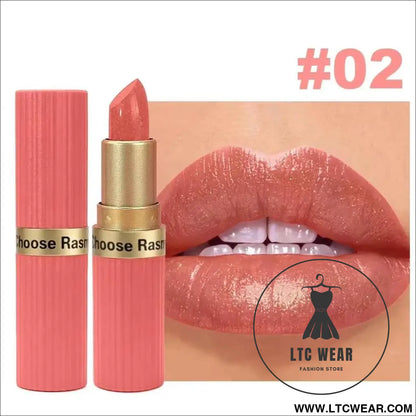 Pearlescent Pink Velvet Lipstick: Long-Lasting & Waterproof