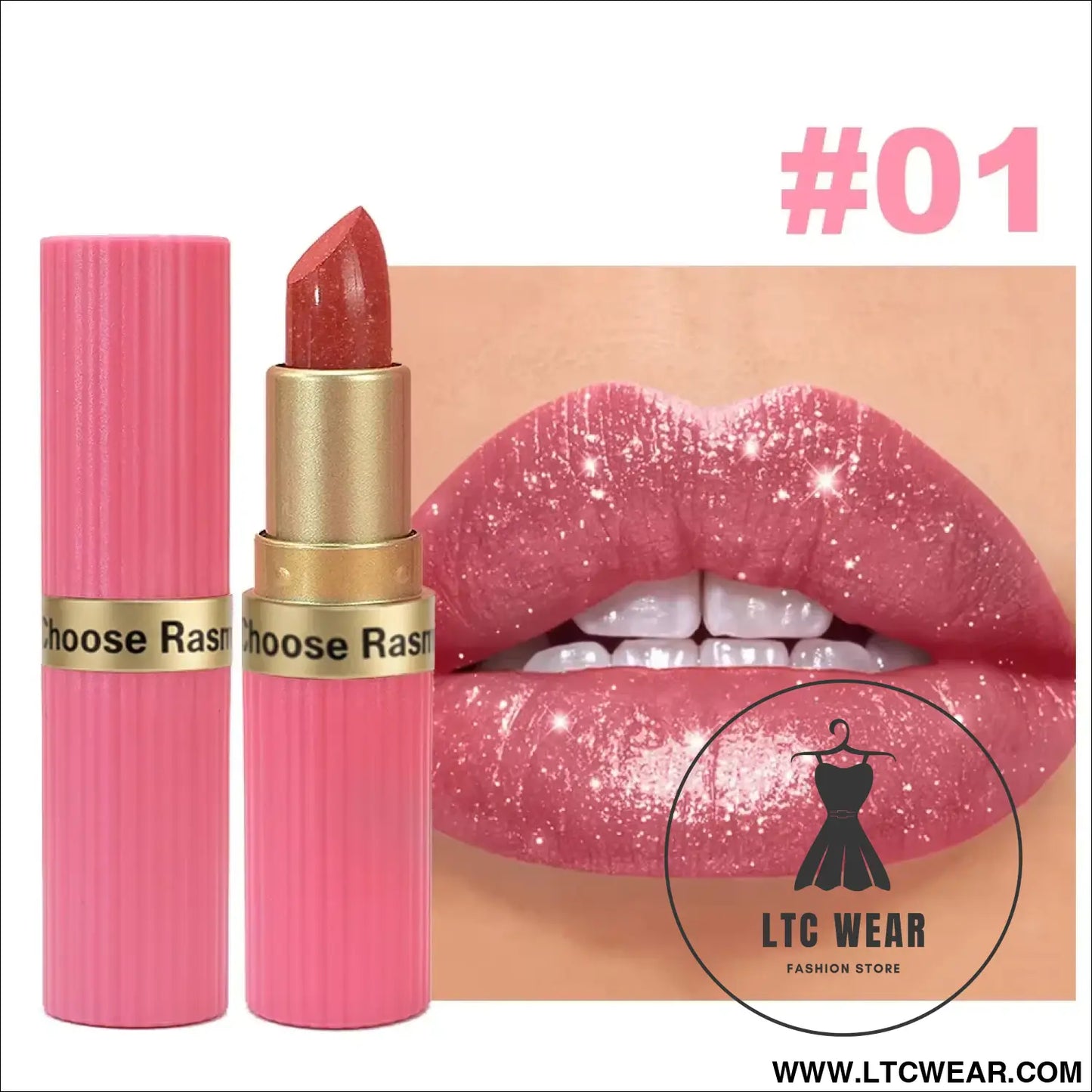 Pearlescent Pink Velvet Lipstick: Long-Lasting & Waterproof - L.T.C Wear Online Fashion Store