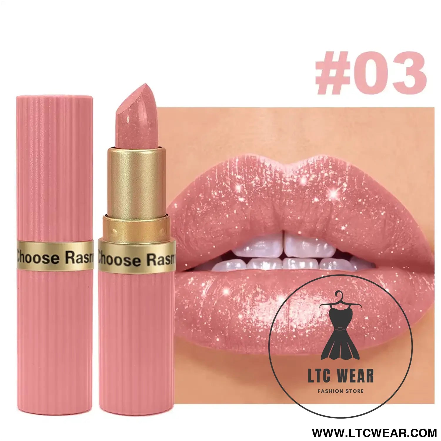 Pearlescent Pink Velvet Lipstick: Long-Lasting & Waterproof - L.T.C Wear Online Fashion Store