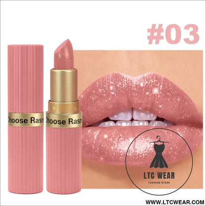 Pearlescent Pink Velvet Lipstick: Long-Lasting & Waterproof - L.T.C Wear Online Fashion Store