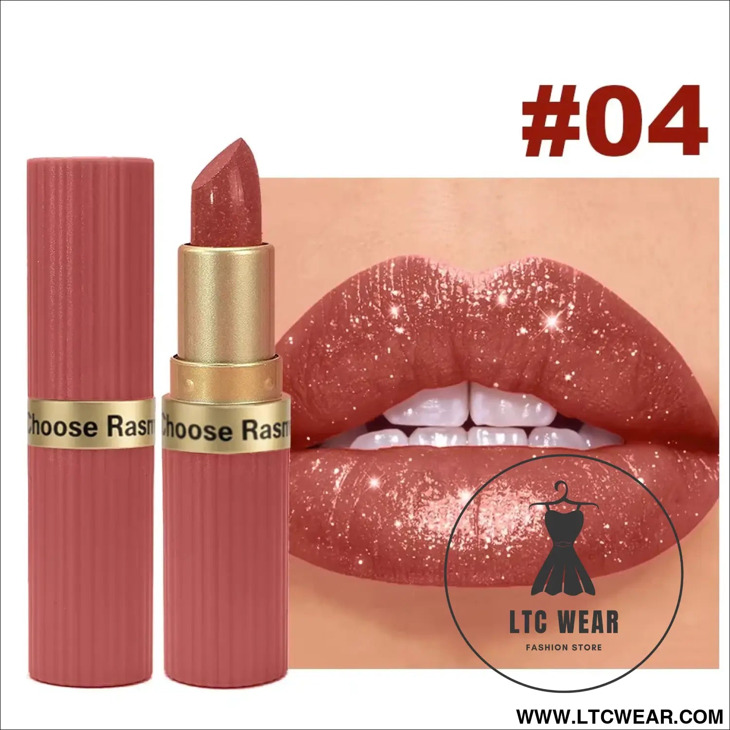 Pearlescent Pink Velvet Lipstick: Long-Lasting & Waterproof - L.T.C Wear Online Fashion Store