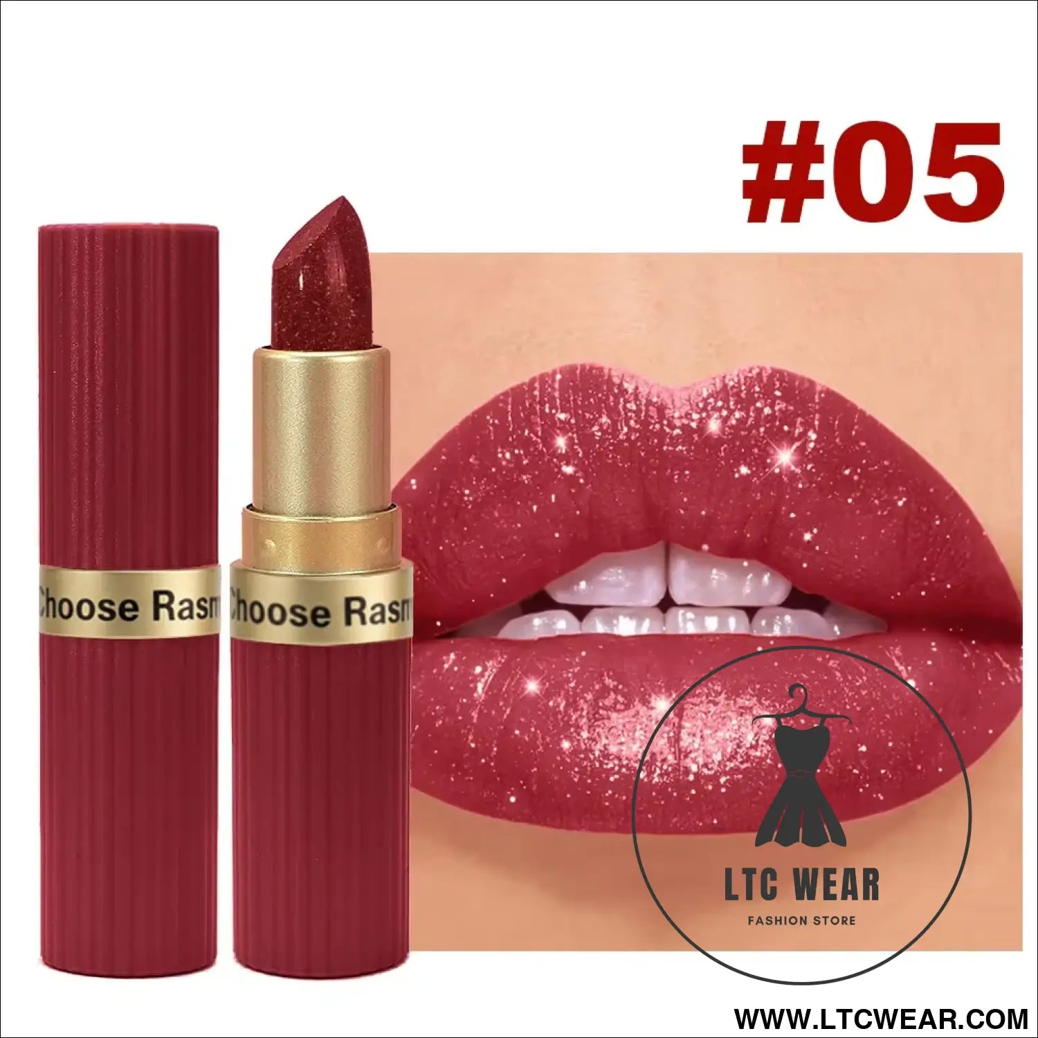 Pearlescent Pink Velvet Lipstick: Long-Lasting & Waterproof - L.T.C Wear Online Fashion Store