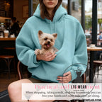 Pet carrier hoodie hands-free dog & cat carry bag unisex sweatshirt for small pets
