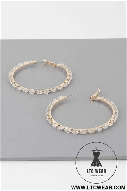 Petite Jeweled Hoop Earrings