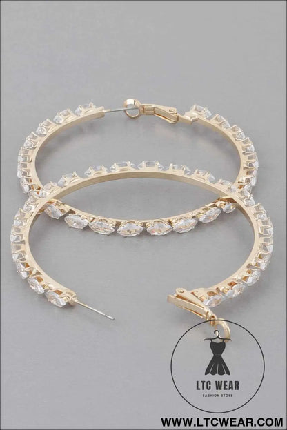 Petite Jeweled Hoop Earrings