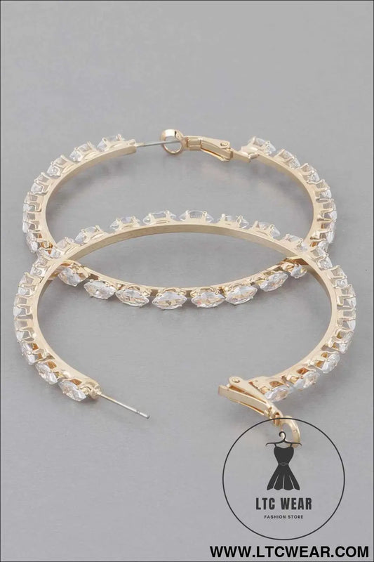 Petite Jeweled Hoop Earrings