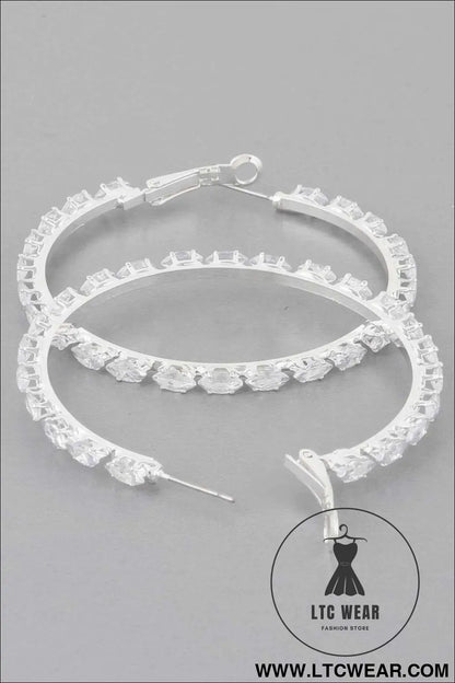 Petite Jeweled Hoop Earrings