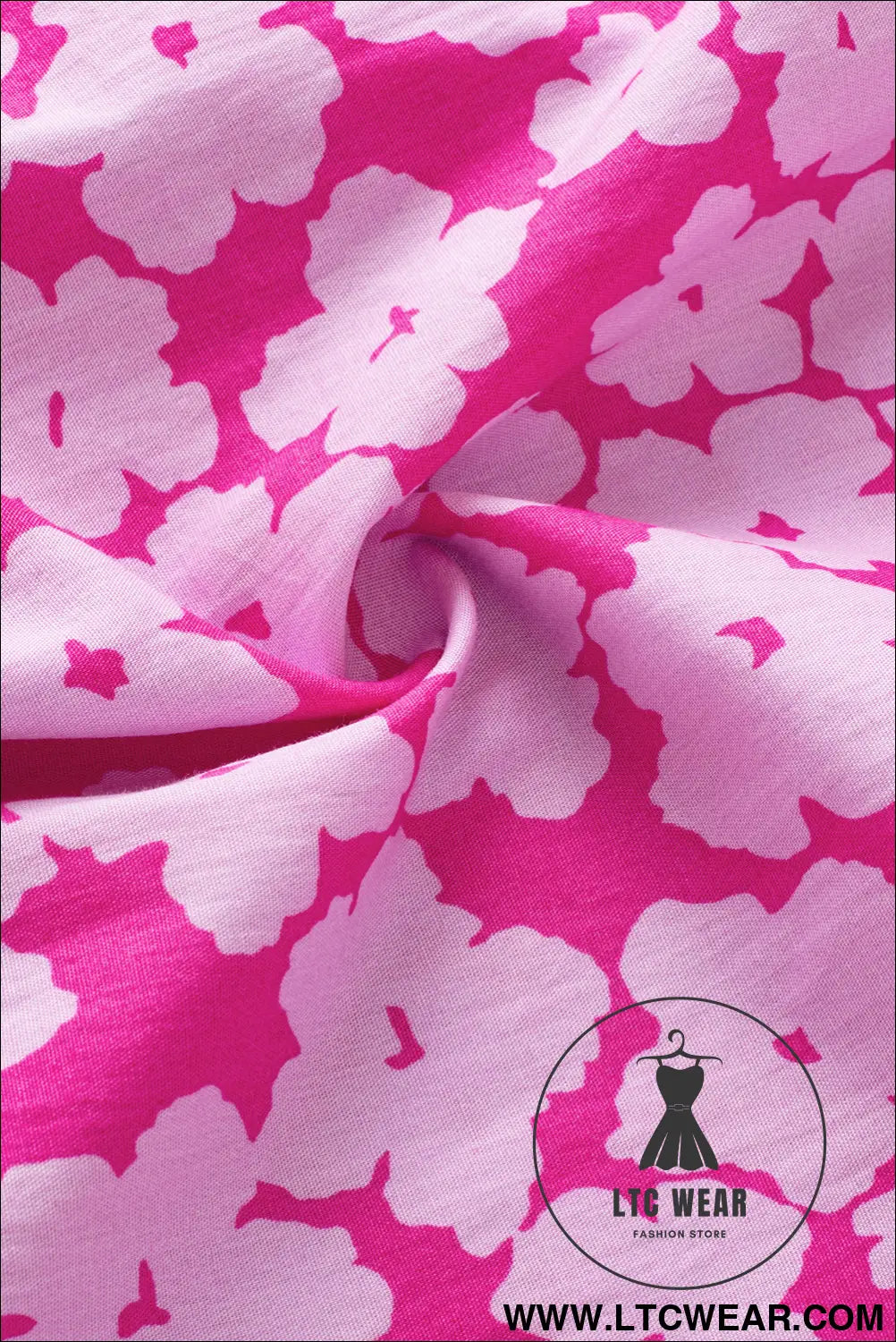 Pink contrast ric rac layered ruffle sleeve floral blouse - blouses & shirts
