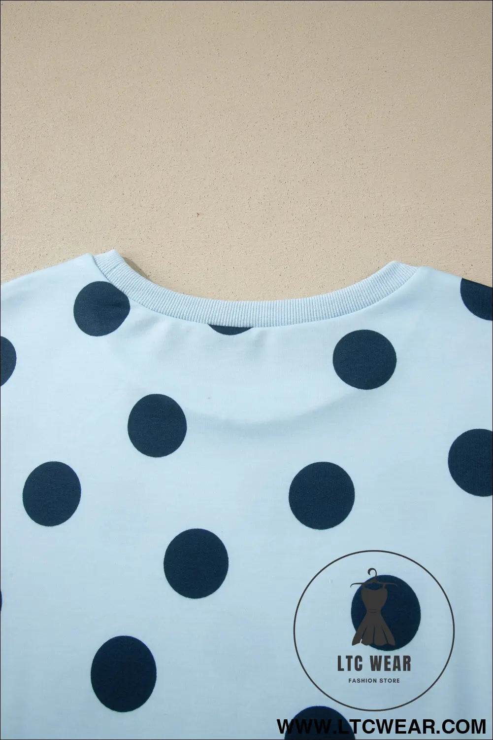 Pink Polka Dot Print Loose Tee Drawstring Elastic Waist Short Set - L.T.C Wear Online Fashion Store