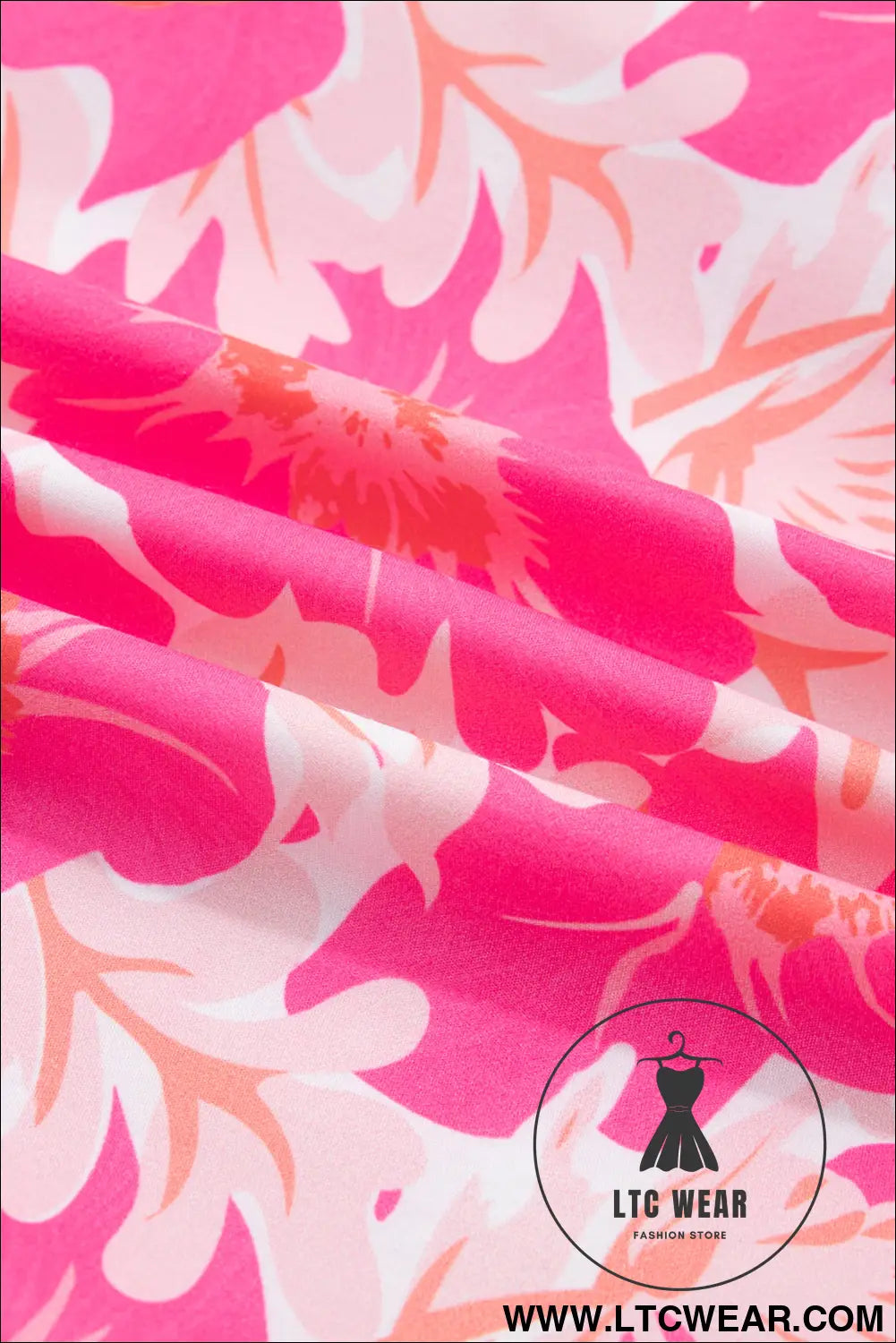 Pink short bubble sleeve summer floral blouse - blouses & shirts