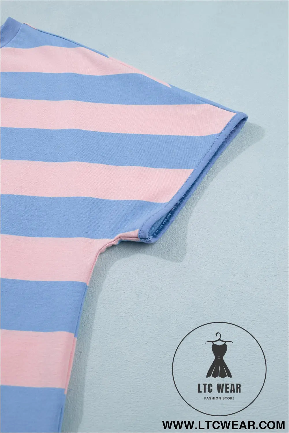 Pink Stripe Dolman Tee Drawstring Skort Athletic 2pcs Set - L.T.C Wear Online Fashion Store
