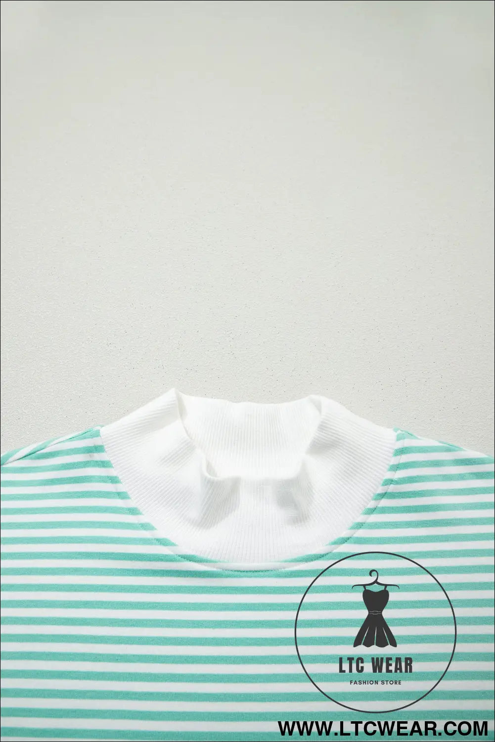 Pink Stripe Oversize Mock Neck Sweatshirt and Shorts Set - L.T.C Wear Online Fashion Store