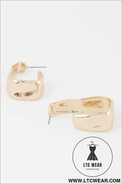 Plated Open Cuff Earrings